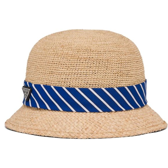 Prada woven raffia hat